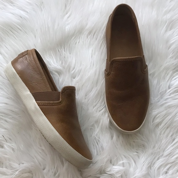 Frye Shoes - NEW Frye Dylan Slip On Brown Leather Sneakers 6